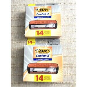 BIC Comfort 3 Refillable Refill Razor 28 Cartridges 2 Pack